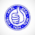 Real thumbs up stamp Royalty Free Stock Photo
