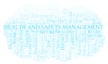 Health And Safety Management word cloud. Royalty Free Stock Photo