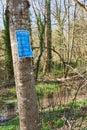 Health safety posters in the green areas of Munich Germany