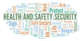 Health And Safety Security word cloud. Royalty Free Stock Photo
