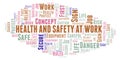 Health And Safety At Work word cloud. Royalty Free Stock Photo