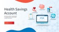 Health savings account concept in 3D style