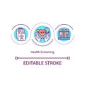 Health screening concept icon