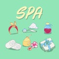 Beauty Treatment, Spa Essentials and Bath Accessories Royalty Free Stock Photo