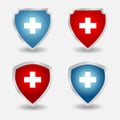 Health shield design collection vector