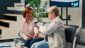 Health specialist measuring hypertension and blood pressure Royalty Free Stock Photo