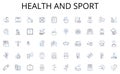 Health and sport line icons collection. Visionary, Collaborative, Decisive, Empathetic, Strategic, Synergistic