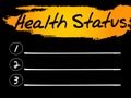 Health Status Blank List, concept Royalty Free Stock Photo