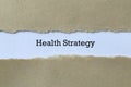 Health strategy on paper