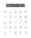 Health tech line icons collection. Diversity, Tolerance, Understanding, Empathy, Interaction, Respect, Exploration