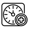 Health time icon, outline style