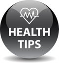 Health tips button Royalty Free Stock Photo