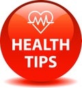 Health tips button Royalty Free Stock Photo