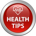 Health tips button Royalty Free Stock Photo