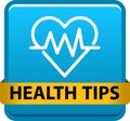 Health tips button Royalty Free Stock Photo