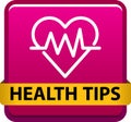 Health tips button Royalty Free Stock Photo