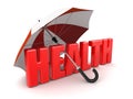 Health under Umbrella (clipping path included)