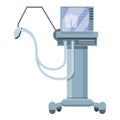 Health ventilator medical machine icon, cartoon style