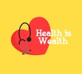 Health is Wealth Medical Template Graphic Vector