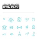 Health and Wellness Linear Icon Pack