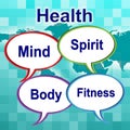 Health Words Indicates Well Healthcare And Wellness