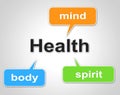 Health Words Represents Preventive Medicine And Care