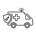 Healthcare Ambulance Icon In Outline Style