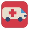 Healthcare ambulance, icon