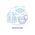 Healthcare blue gradient concept icon Royalty Free Stock Photo