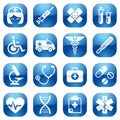 Healthcare Blue Icon Set