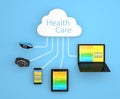 Healthcare cloud computing technology concept