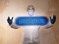 Healthcare concept about Anaphylaxis with sign on the page