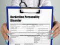 Healthcare concept about Borderline Personality Disorder with sign on the sheet