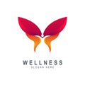 Healthcare concept business logo gradient design.