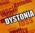 Healthcare concept: Dystonia on the Yellow Wall .