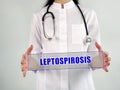 Healthcare concept about LEPTOSPIROSIS with sign on the sheet