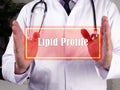 Healthcare concept about Lipid Profile with phrase on the sheet