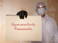 Healthcare concept meaning Hypersensitivity Pneumonitis with phrase on the page