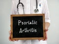 Healthcare concept meaning Psoriatic Arthritis with phrase on the piece of paper Royalty Free Stock Photo