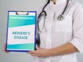 Healthcare concept about MENIERE`S DISEASE with phrase on the page