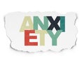 Healthcare concept: Anxiety on Torn Paper background