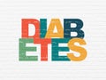 Healthcare concept: Diabetes on wall background