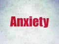 Healthcare concept: Anxiety on Digital Data Paper background