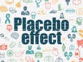 Healthcare concept: Placebo Effect on wall background