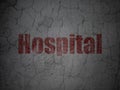 Healthcare concept: Hospital on grunge wall background