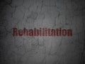 Healthcare concept: Rehabilitation on grunge wall background