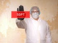 Healthcare concept about SGPT Serum Glutamate-pyruvate Transaminase with phrase on the page Royalty Free Stock Photo