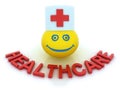 Healthcare concept with a smile symbol