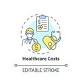 Healthcare costs concept icon Royalty Free Stock Photo