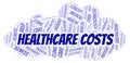 Healthcare Costs word cloud. Royalty Free Stock Photo